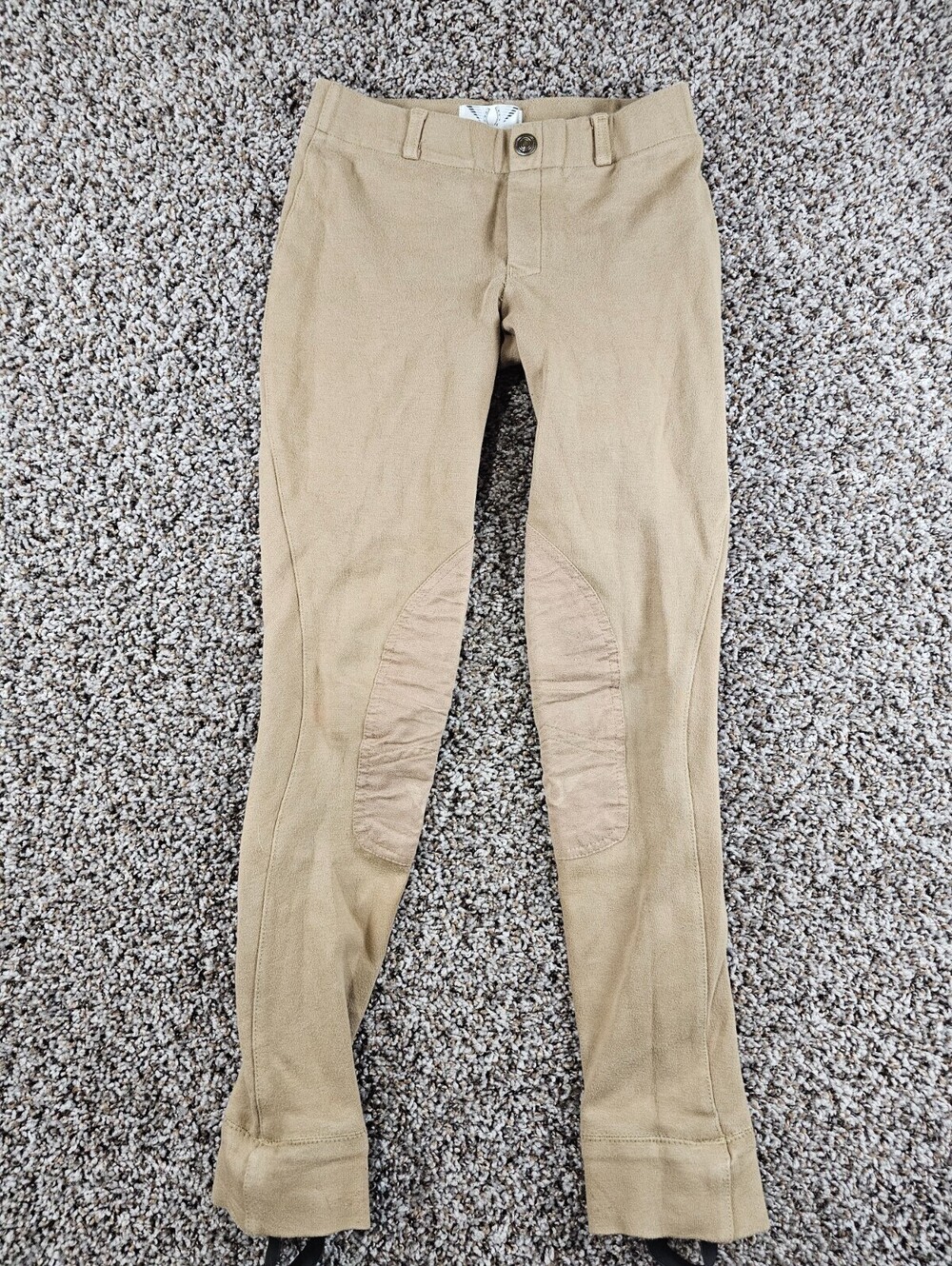 Tuff Rider womens Sz 12 Equestrian Pants Stirrup Beige Horseback Riding
